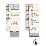 福岡市南区和田2丁目①号棟【新築一戸建】【大橋駅】【全2棟】 画像1 福岡市南区和田2丁目①号棟【新築一戸建】【大橋駅】【全2棟】 画像1